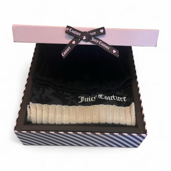 Vintage Juicy Couture 100% Wool Scarf and Hat Set in Original Box - Picture 6 of 10
